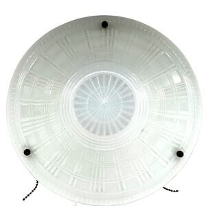 Art Deco Hanging Opalescent Milk Glass 10.5" Vintage Ceiling Light Shade-Rare